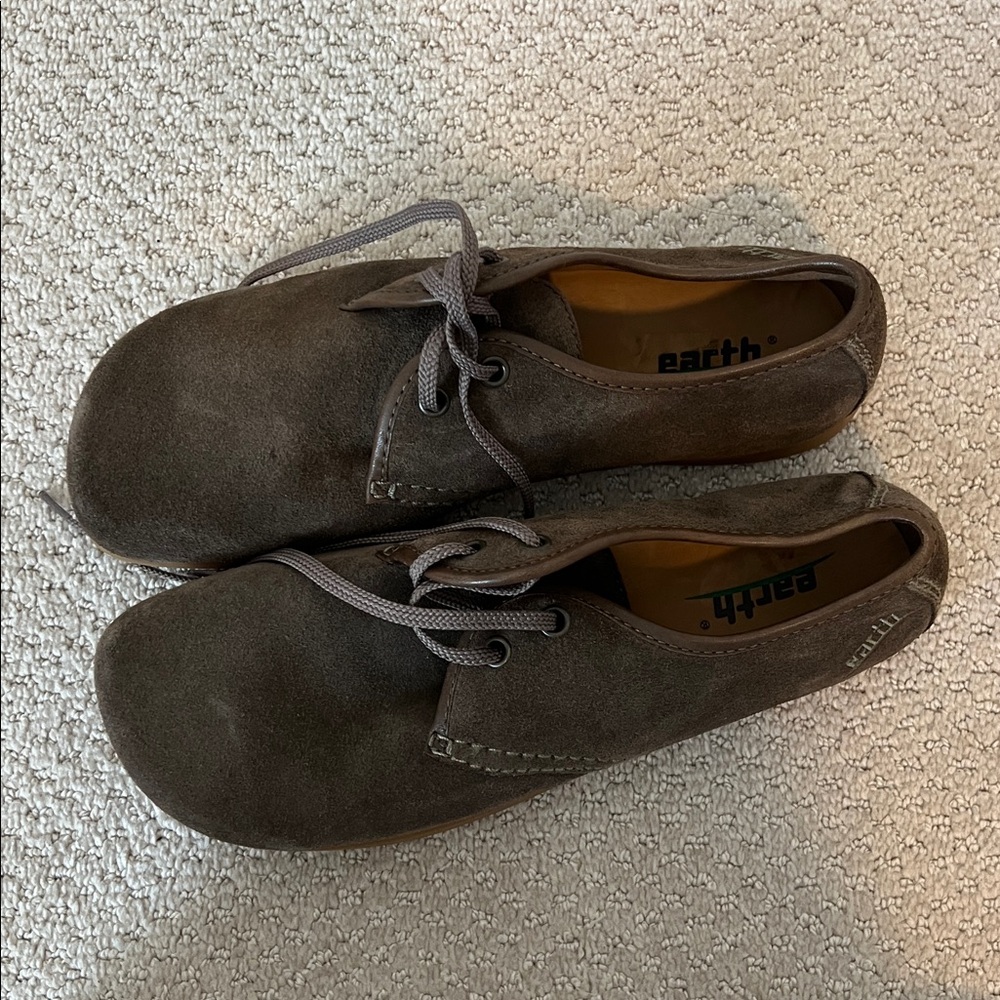 Earth Brown Casual Suede Leather Shoes - Picture 5 of 5